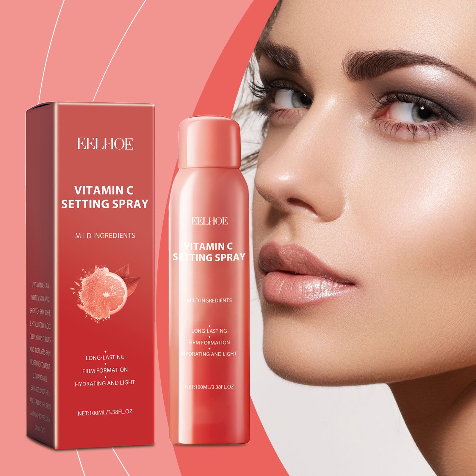 EELHOE Moisturizing Setting Spray Hydrating, Refreshing, Non-Greasy, High-Moisture, Lightweight, Breathable And Portable Makeup Holding Spray