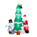 7.5FT Lighted Christmas Inflatable Decoration, Inflatable Christmas Tree With Santa And Snowman, Funny Blow Up Yard Decorations With Built-in LED Lights For Holiday Party Front Yard Lawn Garden Decor