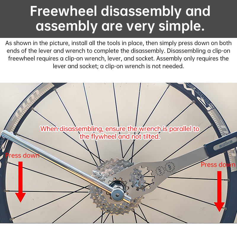 Bicycle Cassette Lockring Tool, Adjustable Cog Wrench