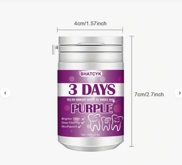 BHATCYK 3-Day Teeth Powder, For Controlling Dental Plaque, Mint Flavor With Basic Cleaning - Eliminating Bad Breath