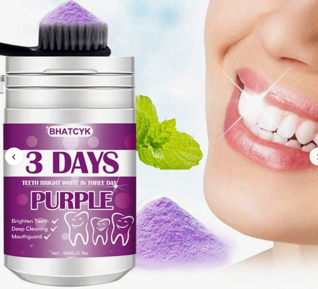 BHATCYK 3-Day Teeth Powder, For Controlling Dental Plaque, Mint Flavor With Basic Cleaning - Eliminating Bad Breath