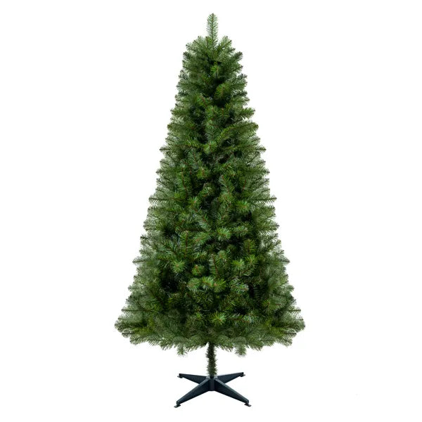 6FT Unlit Artificial Christmas Tree With 490 Tips, PVC Full Branches, Classic Green Holiday Tree With 4-Leg Plastic Stand For Indoor Home Decoration--Self-pick Up Is Not Supported.