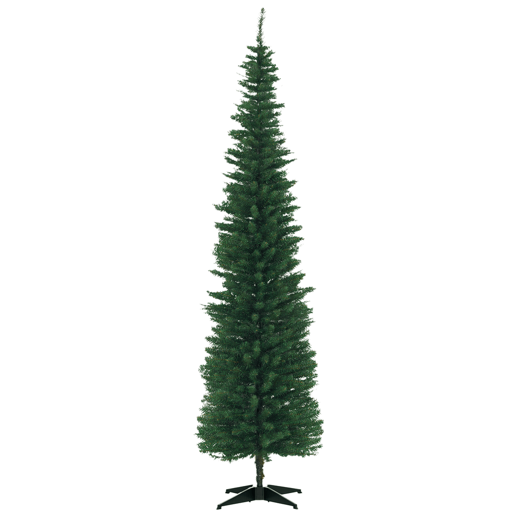 7' PVC Slim Pencil Artificial Christmas Tree 390 Branch Tips