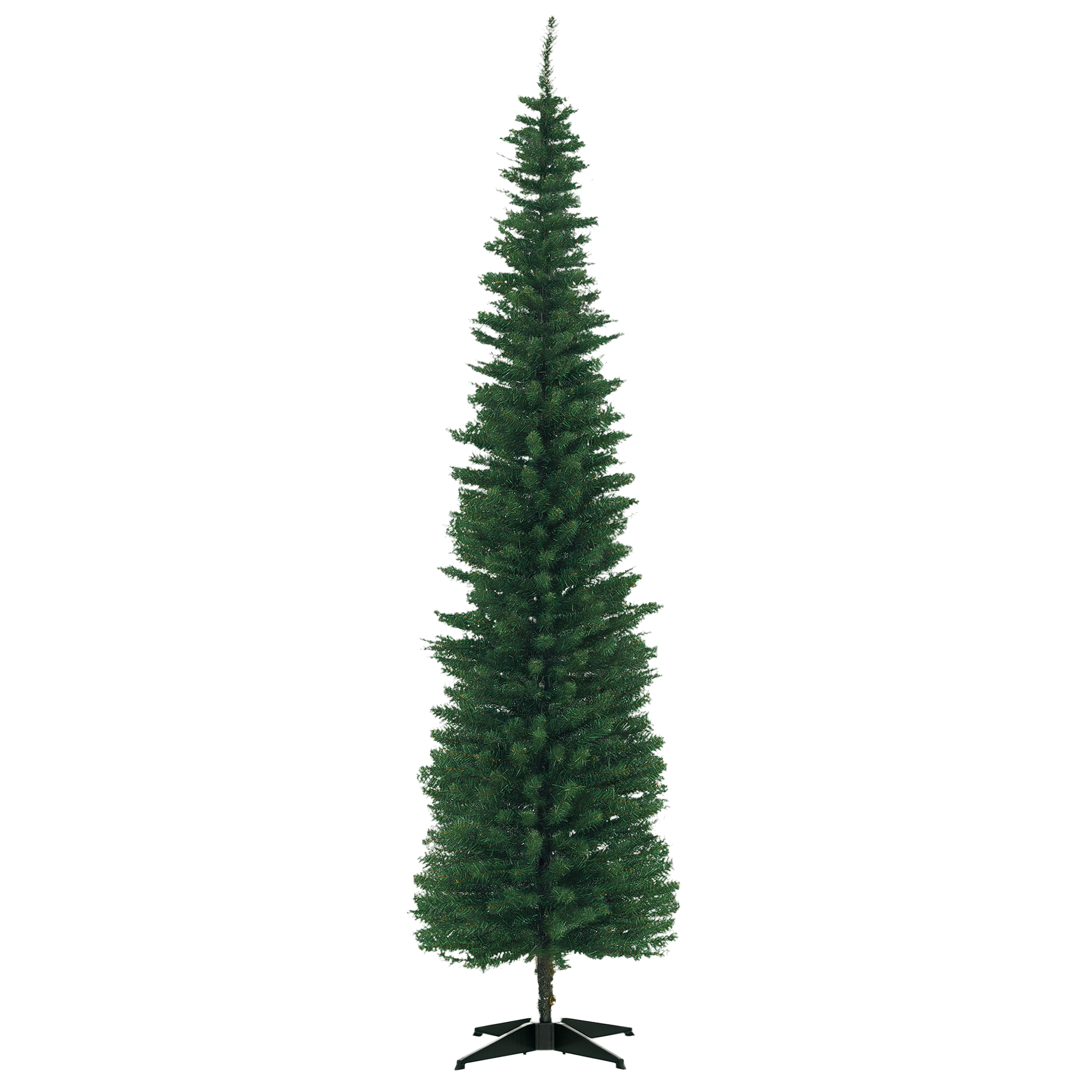 7' PVC Slim Pencil Artificial Christmas Tree 390 Branch Tips