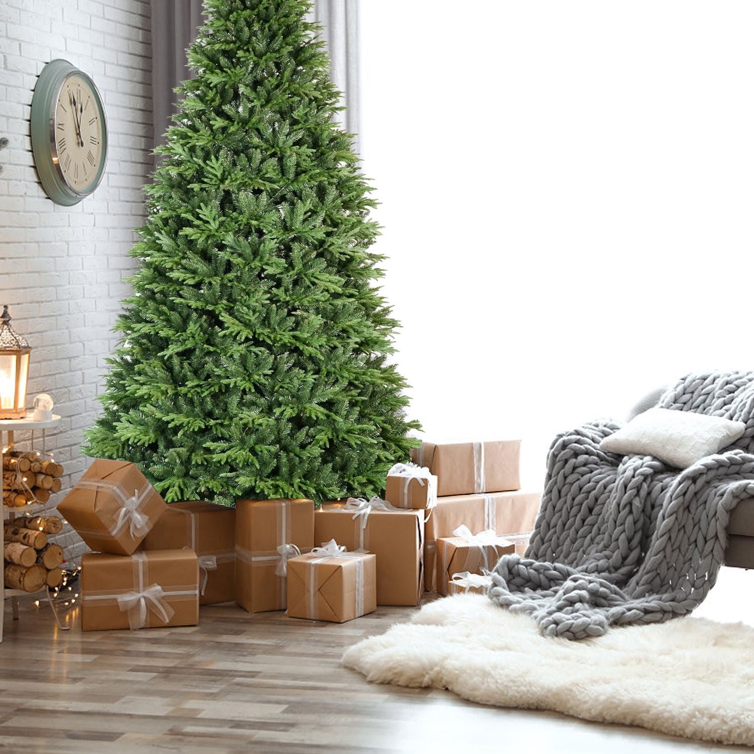 4ft PE PVC Hybrid Automatic Tree Steel Wire Wire Artificial Christmas Tree