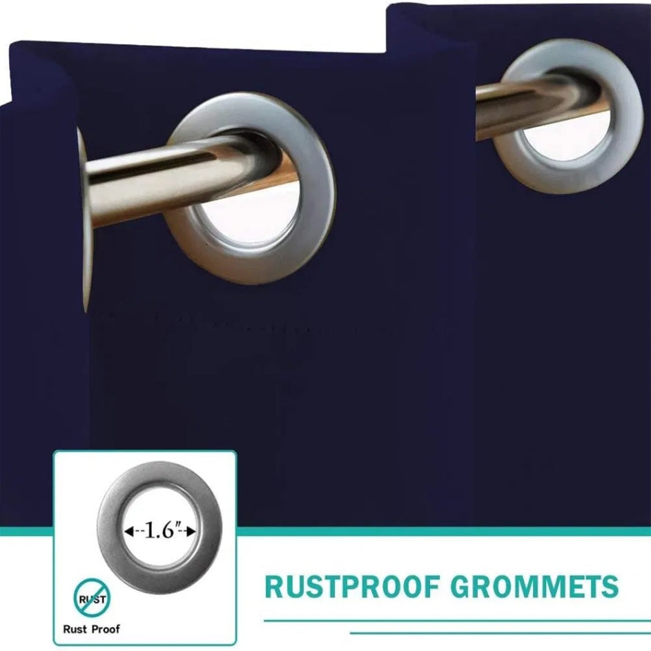 50 In. X 120 In. Indoor Outdoor Curtains Grommet Curtain On Top And Bottom 1 Panel